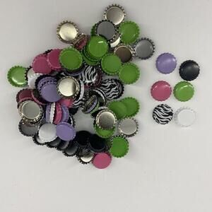 120 Count Assorted Plain Bottle Caps For Crafting, Home Brewing, Etc